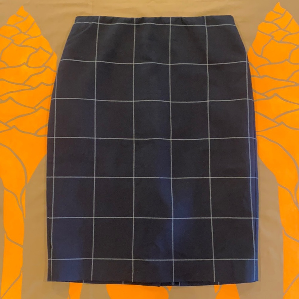 Plaid High Waist Ann Taylor Work Skirt